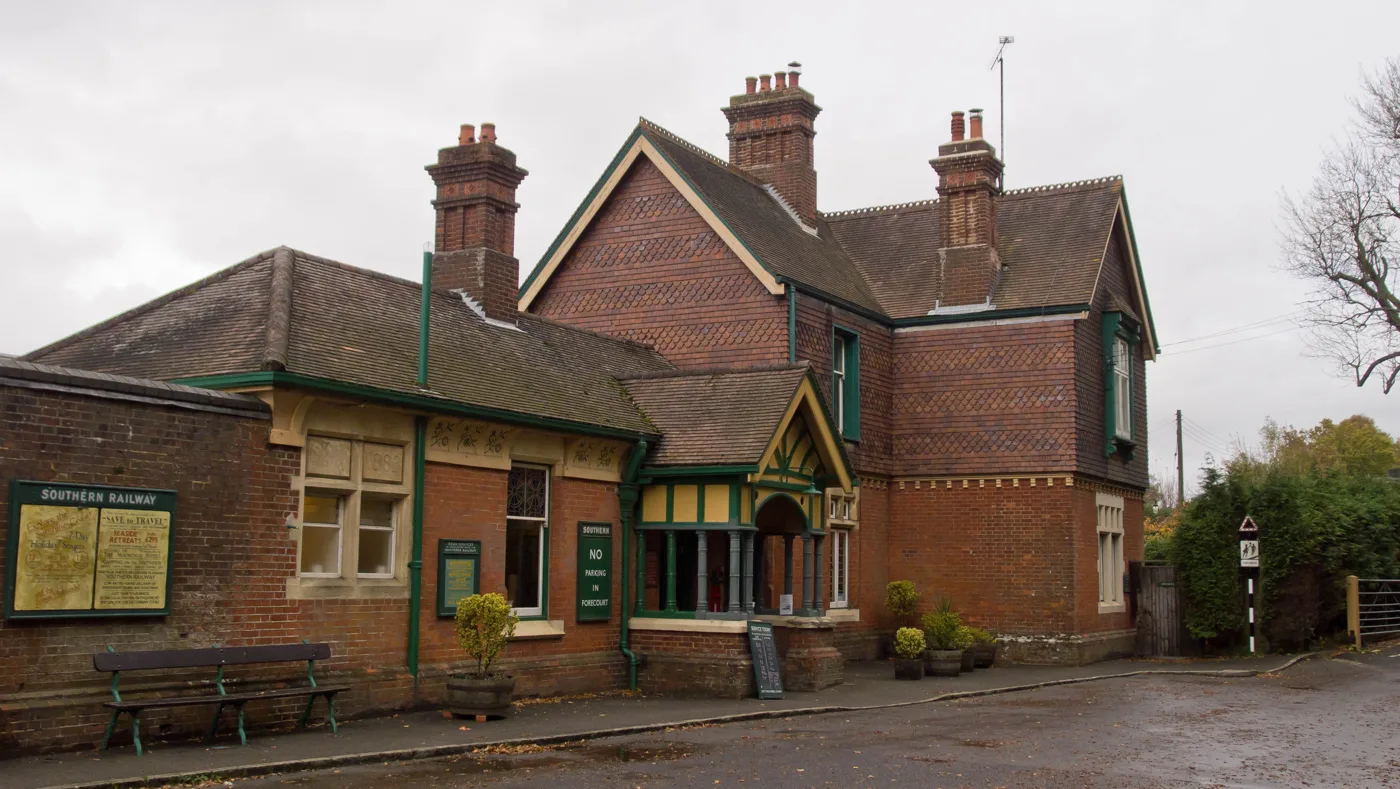 Horsted Keynes station on the Bluebell Railway, where the Ghost Train's story plays out each evening from 22 October