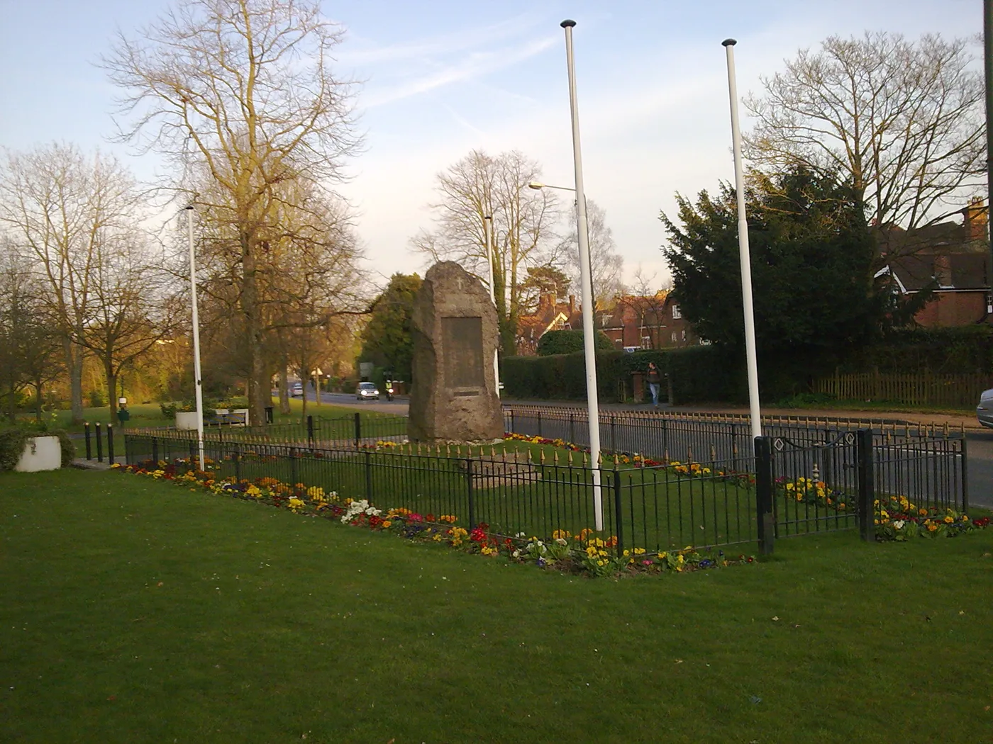 The war memorial on Muster Green, Haywards Heath, where the town's Remembrance Sunday service is held